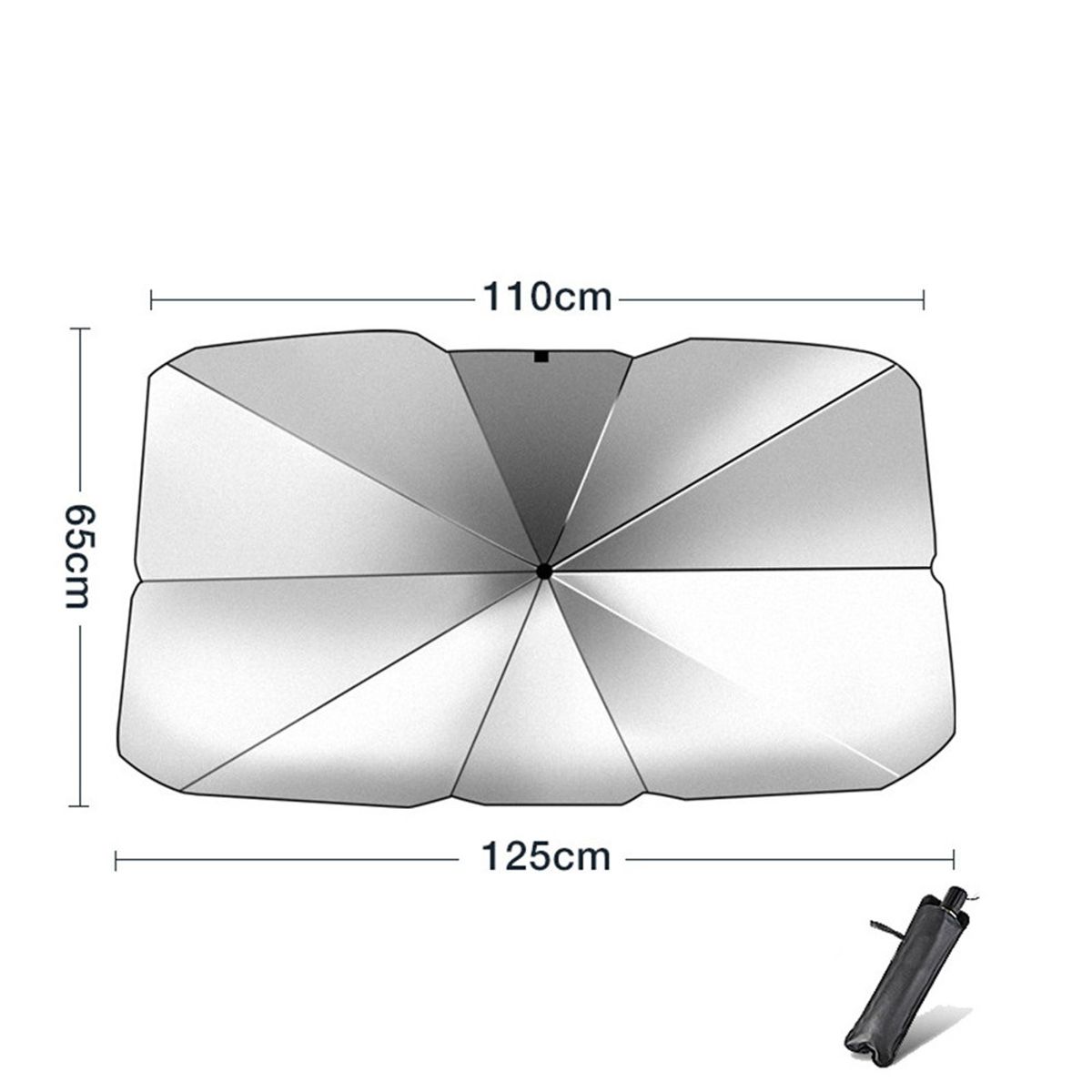 GENERICO - Tapasol Plegable Auto tipo Sombrilla para Parabrisas