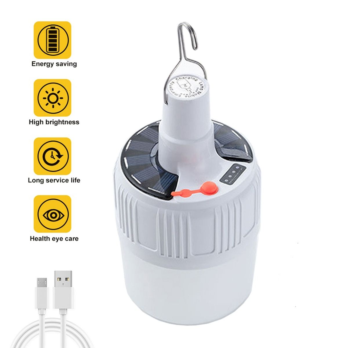 GENERICO - Foco Lampara Led Portatil Recargable Emergencia Solar 50W