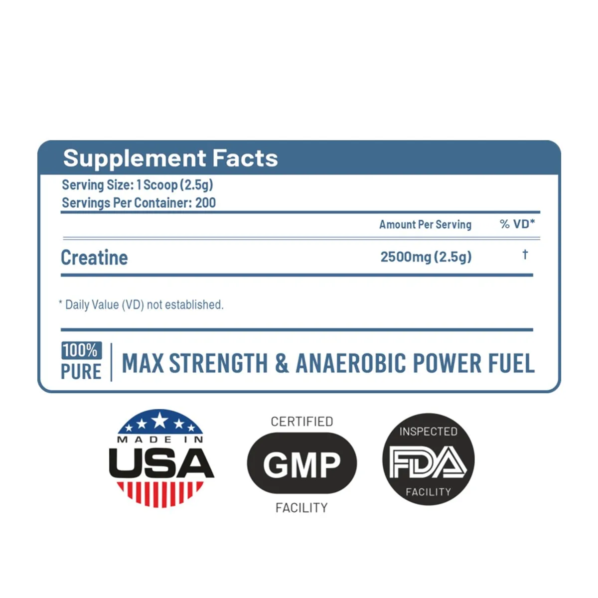 UNIVERSE NUTRITION - 100% Creatine Creatina Monohidratada 500g Creabolic Universe Nutrition