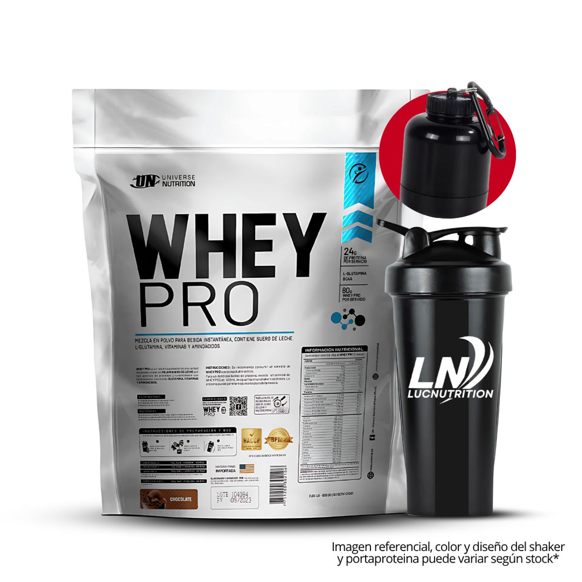 UNIVERSE NUTRITION - Whey Pro 5 Kg chocolate + Shaker + portaproteina