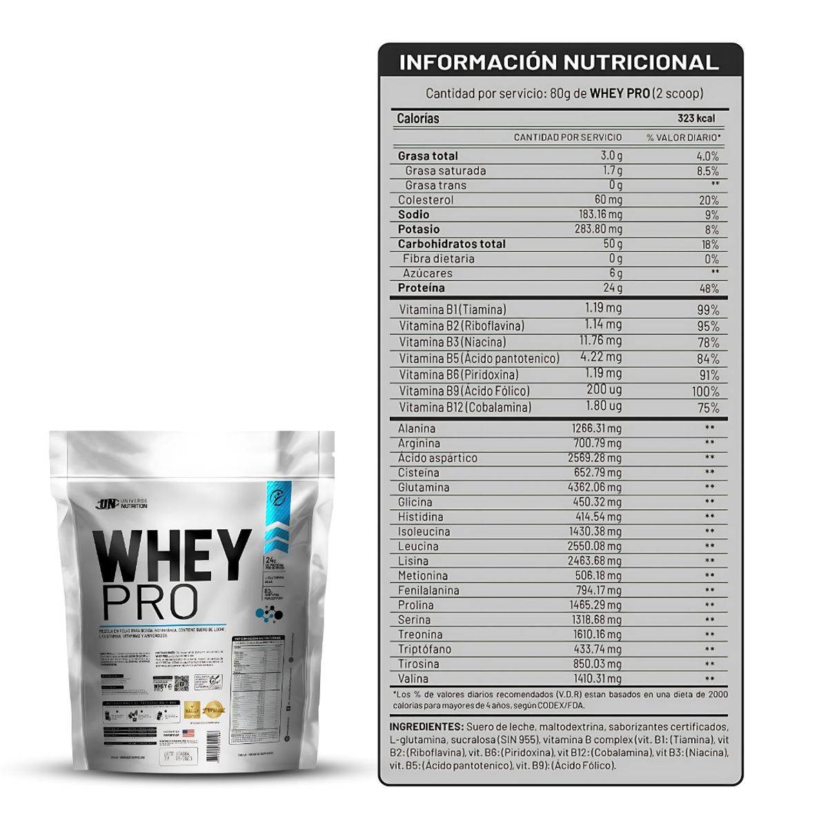 UNIVERSE NUTRITION - Whey Pro 5 Kg cookie and cream + Shaker + portaproteina