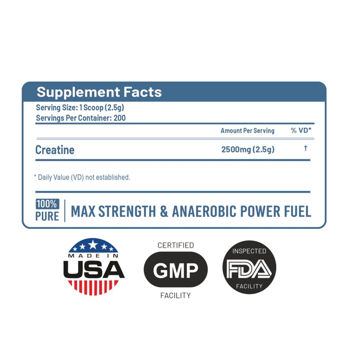 UNIVERSE NUTRITION - 100% Creatine Creatina Monohidratada 1Kg Creabolic Universe Nutrition