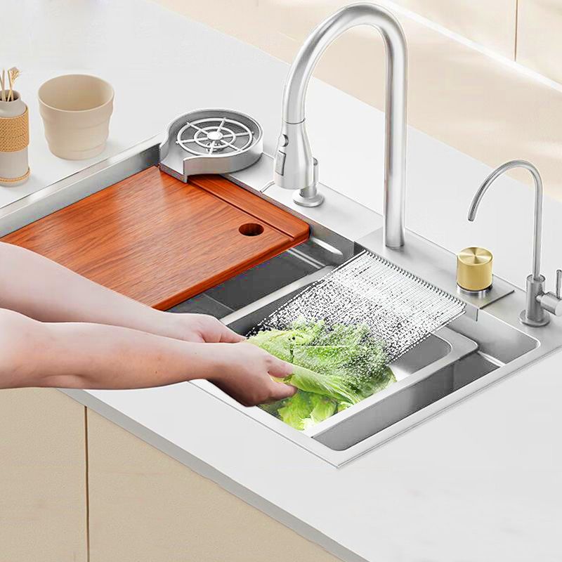 FRITECSA - Lavadero Multifuncional Acero Inox. 304 Silver Textura Classic FW11-S2