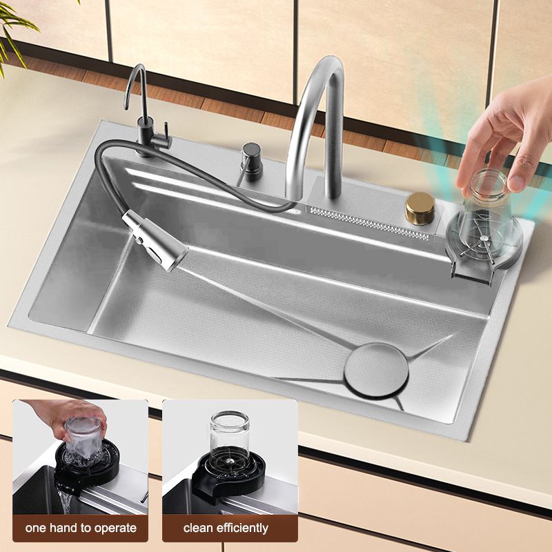 FRITECSA - Lavadero Multifuncional Acero Inox. 304 Silver Textura Classic FW11-S1
