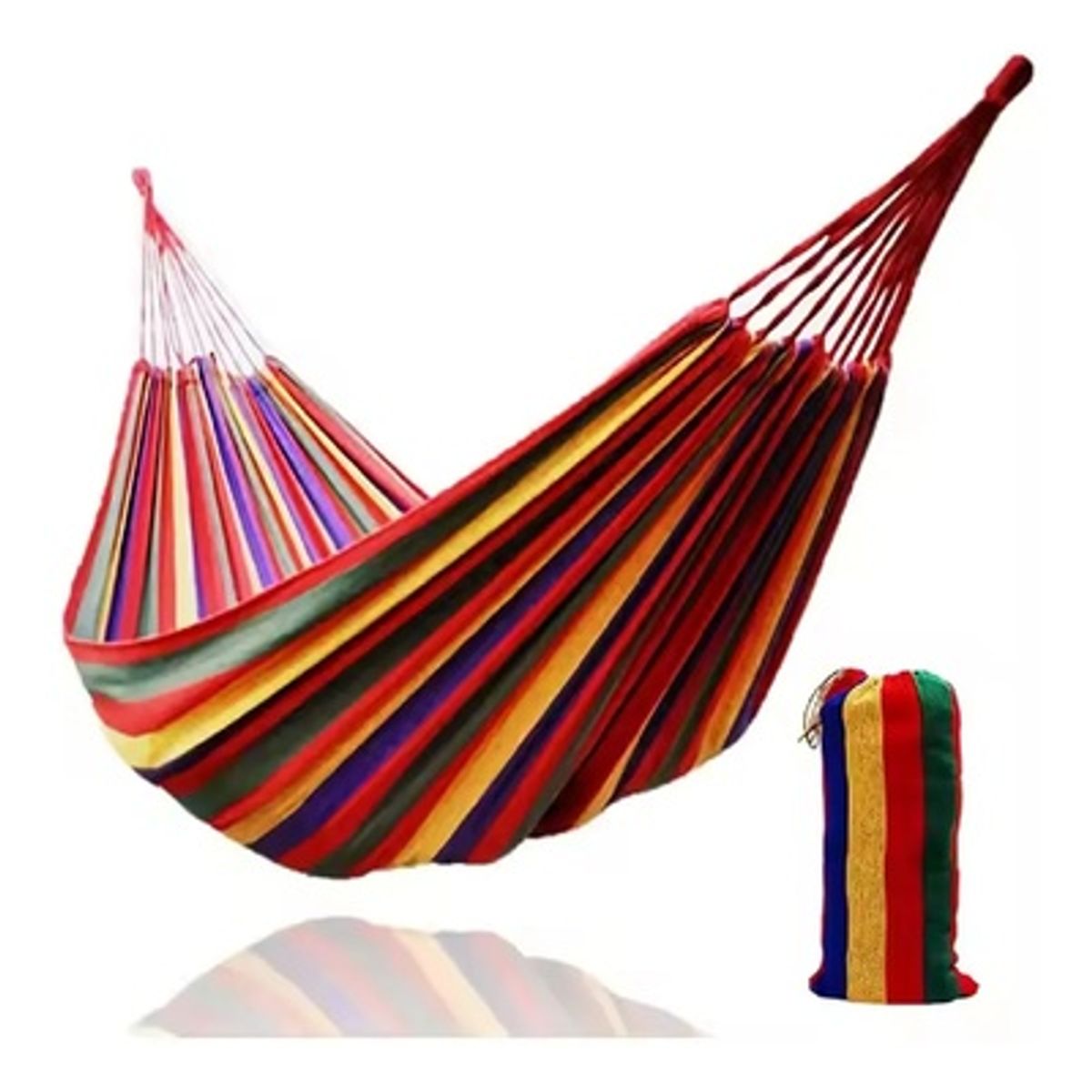 GENERICO - Hamaca Colgante Con Funda Portátil Multicolor