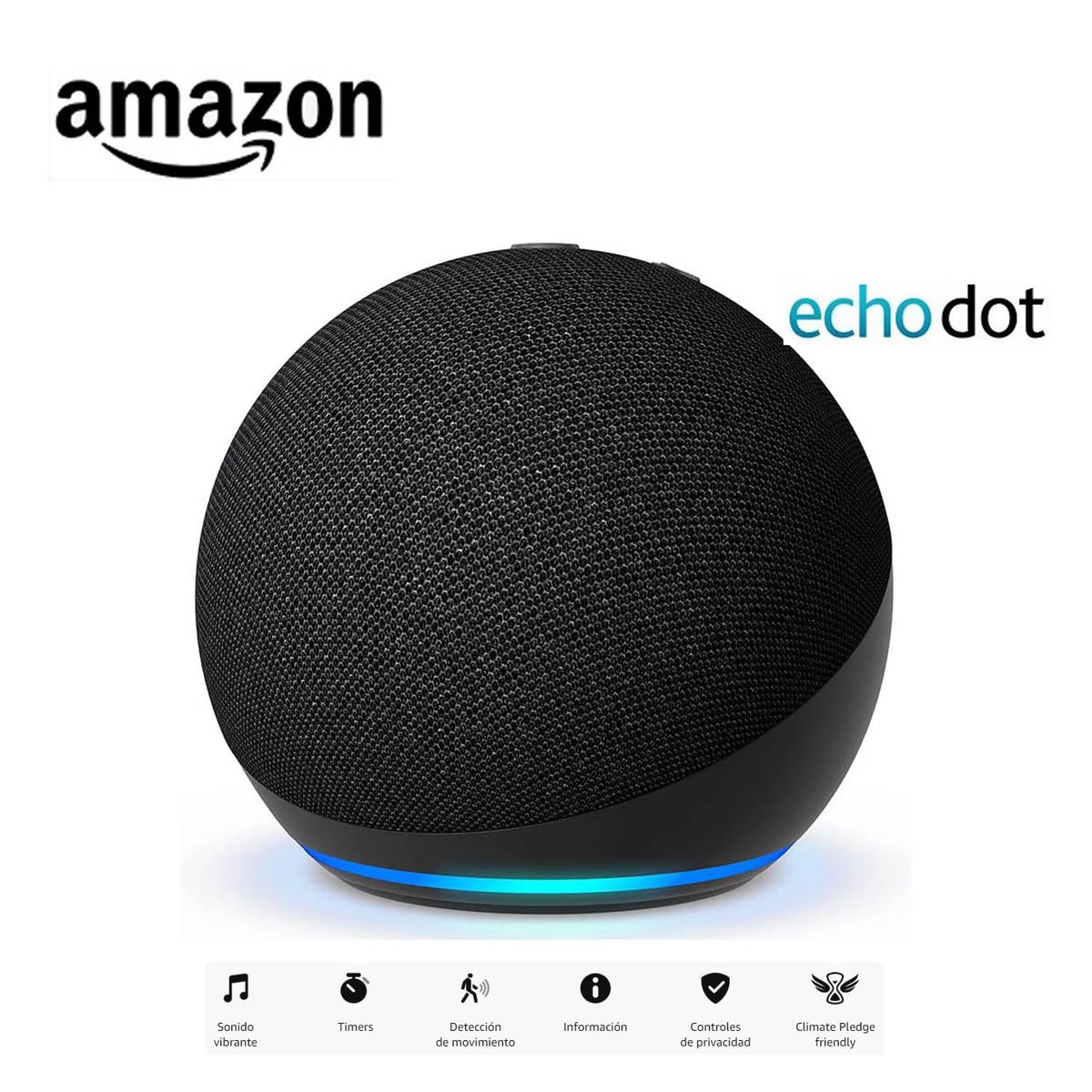 AMAZON - Parlante Altavoz Inteligente Echo Dot 5ta GenAlexa Bluetooth Negro