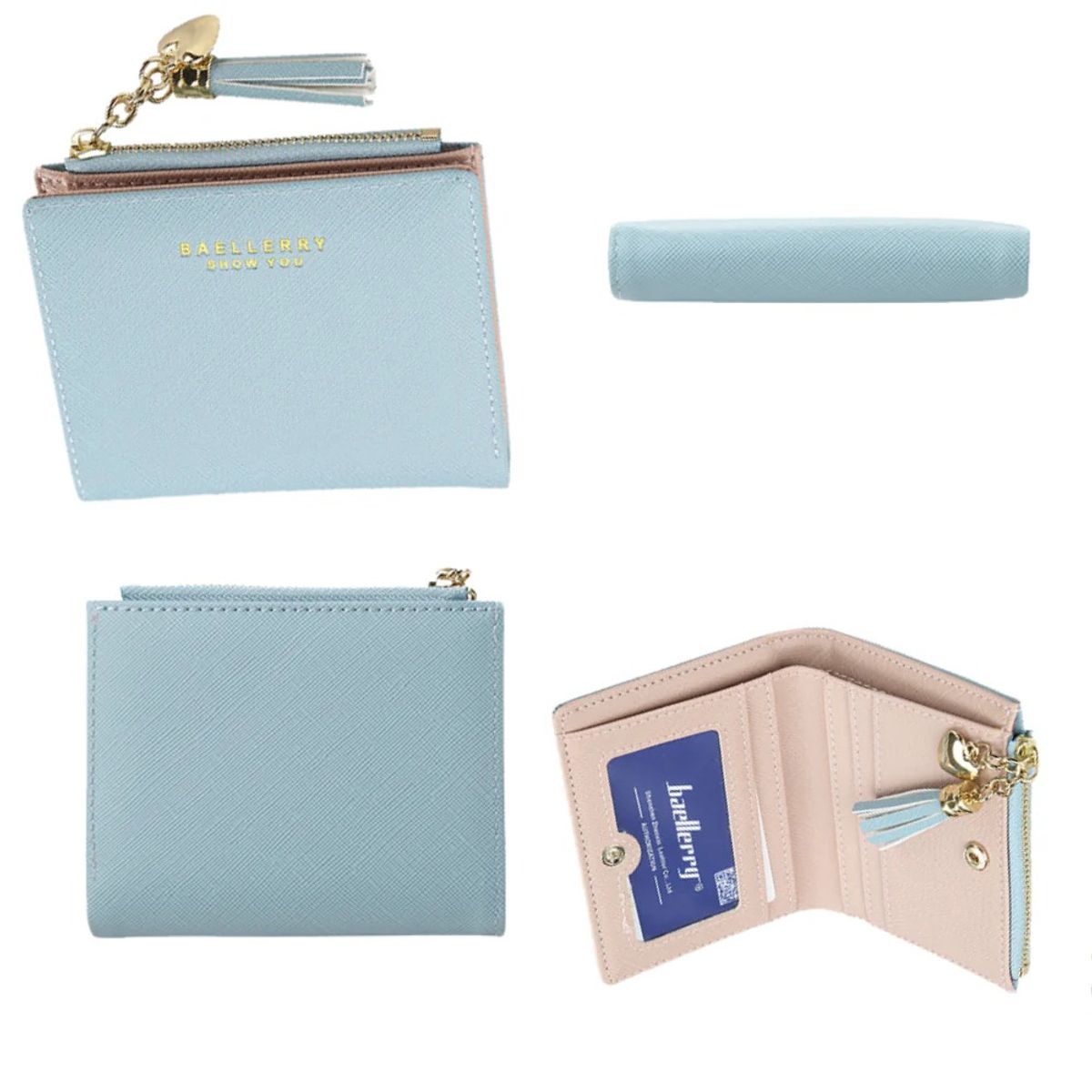 BAELLERRY - Billetera de Cuero Vegano PU para dama DR028