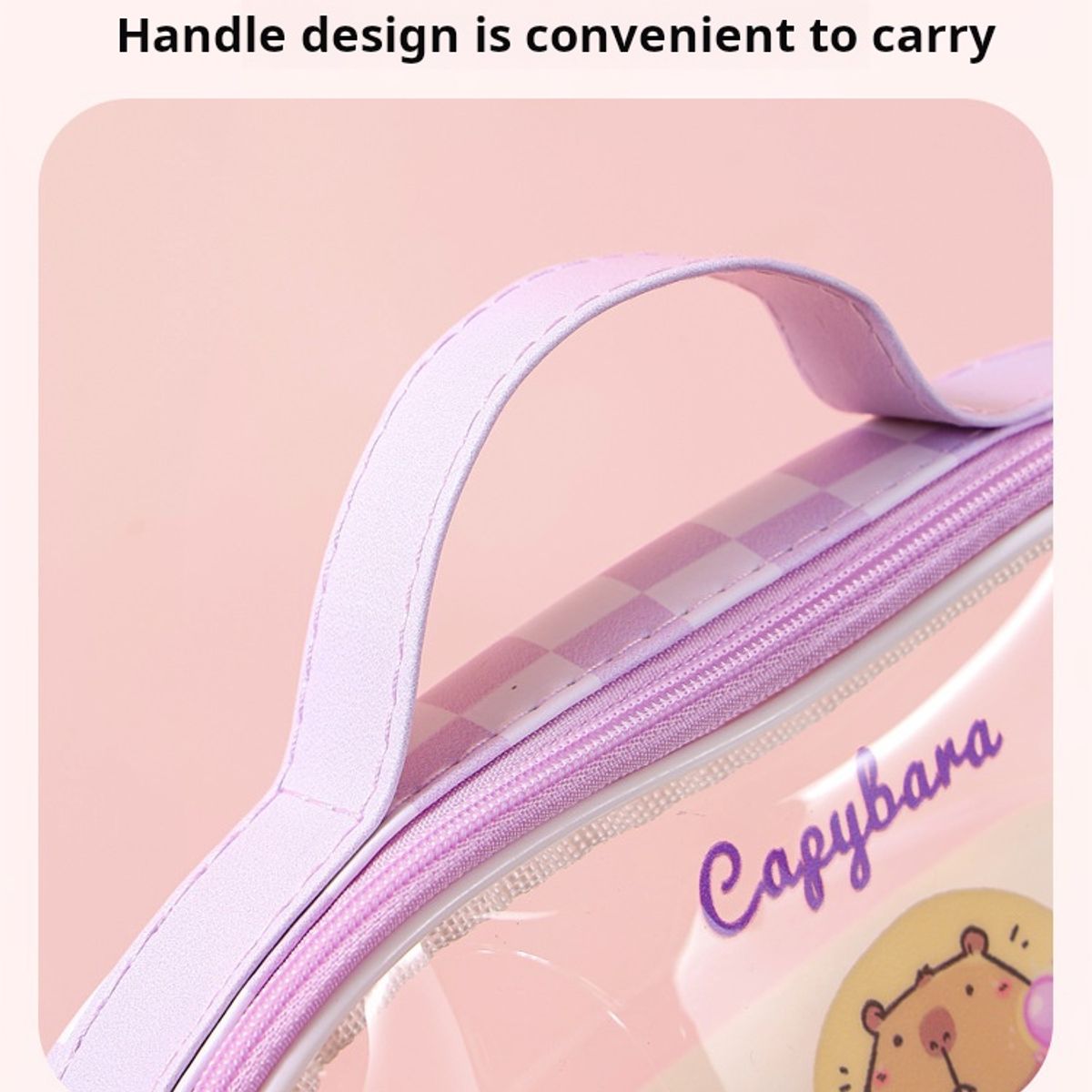 GENERICO - ESTUCHE - CARTUCHERA KAWAII MODELO CAPIBARA COLOR FUCSIA