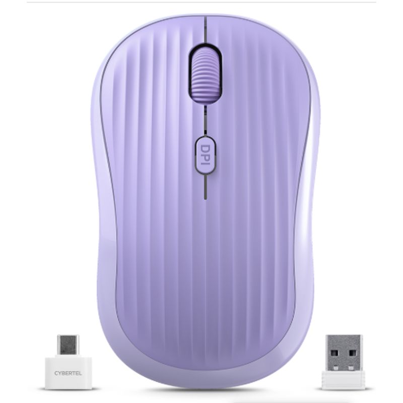 CYBERTEL - Mouse Inalambrico ACCORD CYB M701-3M BTWIFI RECARGABLE PURPLE CYBERTEL