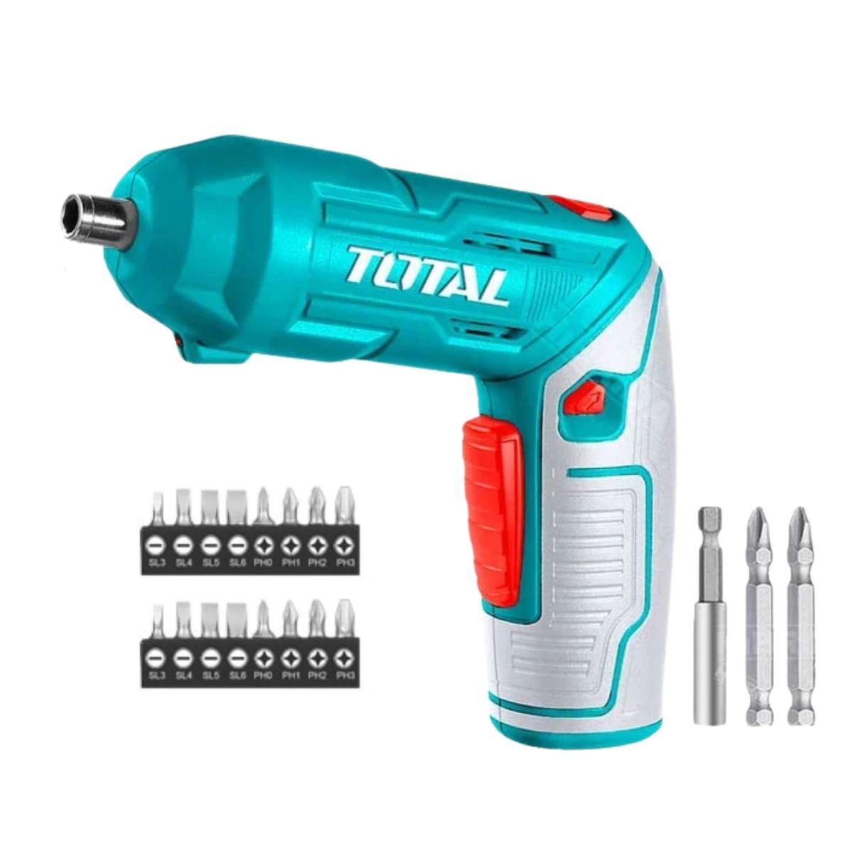 TOTAL TOOLS - Atornillador 4V en Maleta con entrada Tipo C