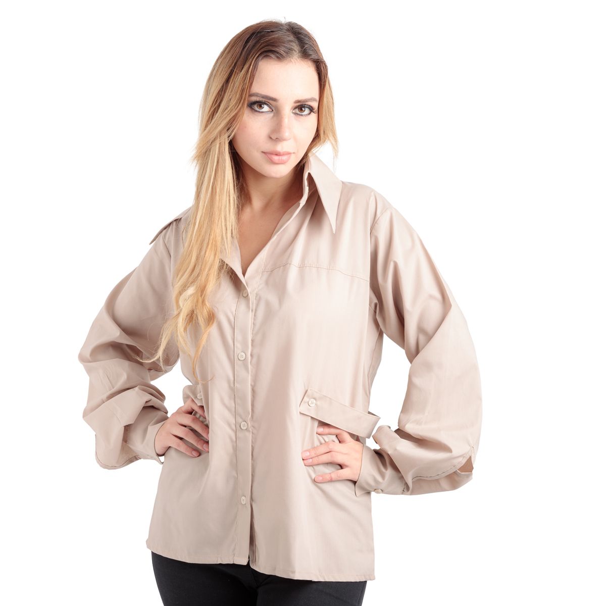 NEBULA - Blusa Nella - Nébula - Beige