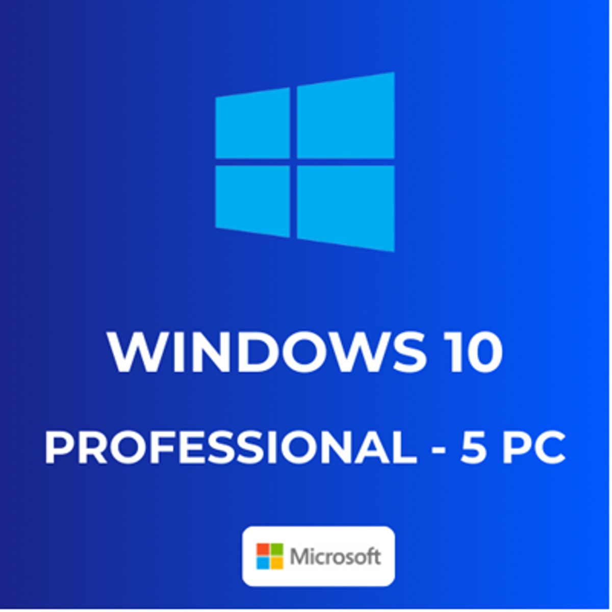 MICROSOFT - Microsoft Windows 10 Professional para 5 PC
