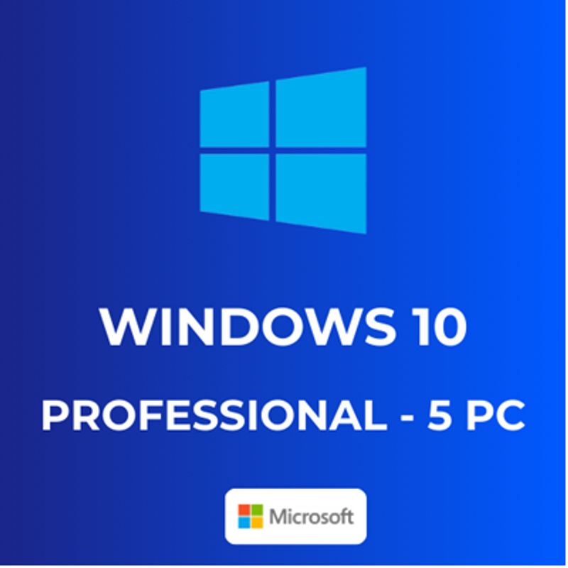 MICROSOFT - Microsoft Windows 10 Professional para 5 PC