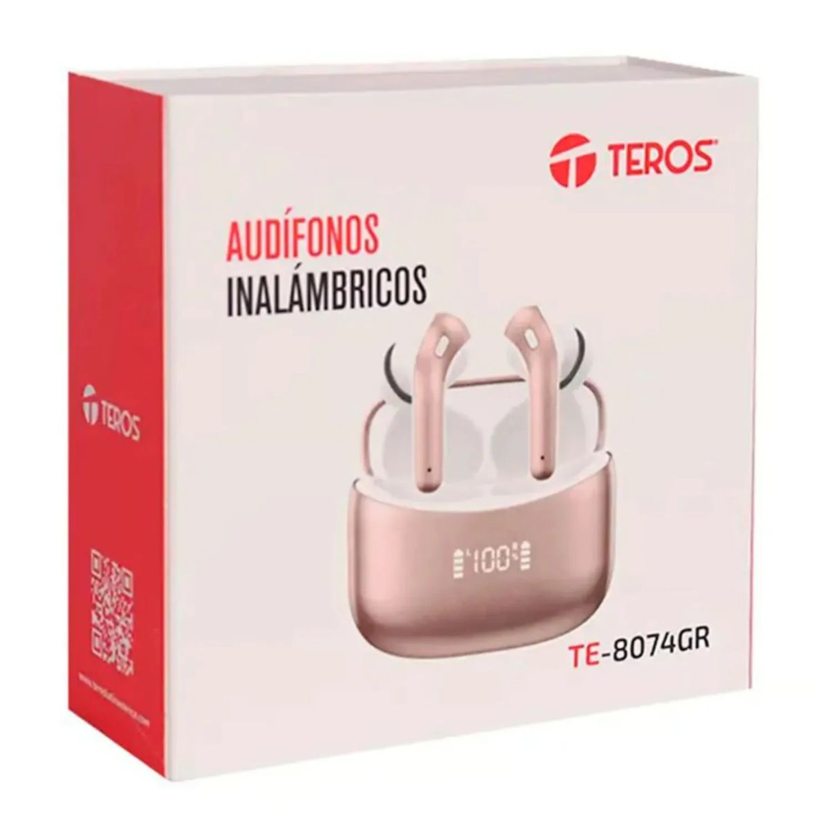 TEROS - Audífonos TEROS TE-8074GR TWS - Rosa Dorado
