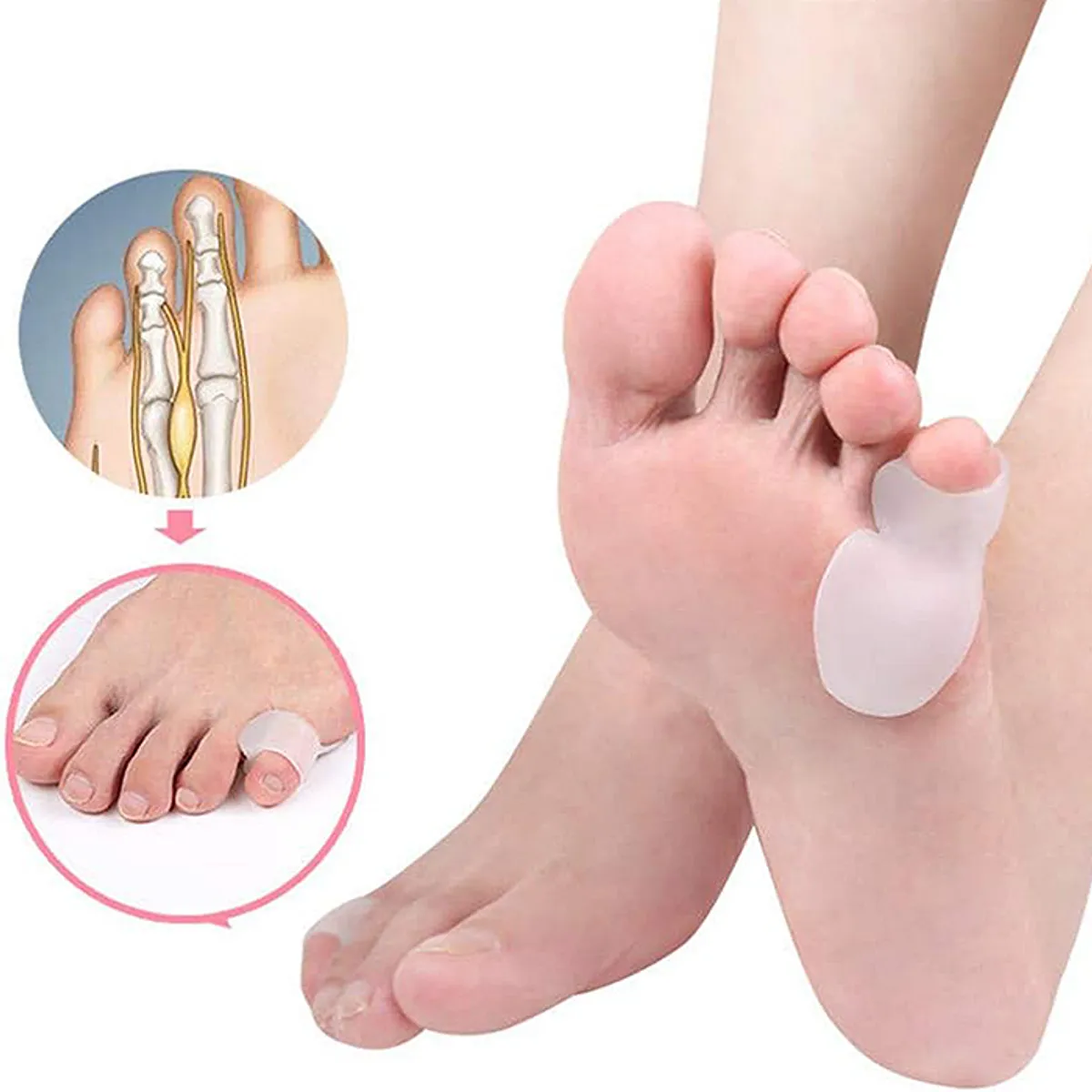 GENERICO - Separador con anillo y almohadilla para dedo menor 1 unidad ROSS