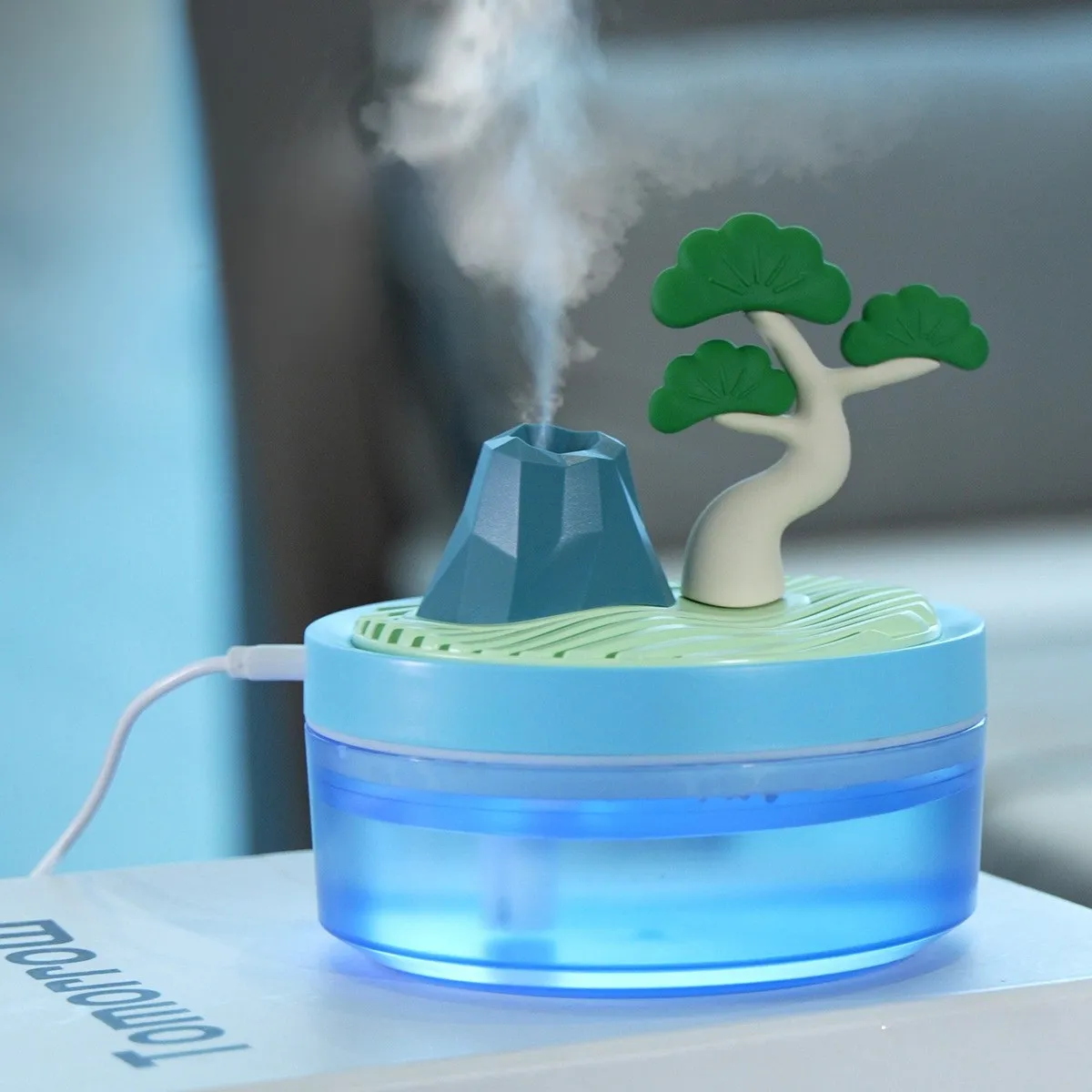 ELMEJORPRECIO - Humidificador de Aire para Dormitorio Modelo Isla Azul