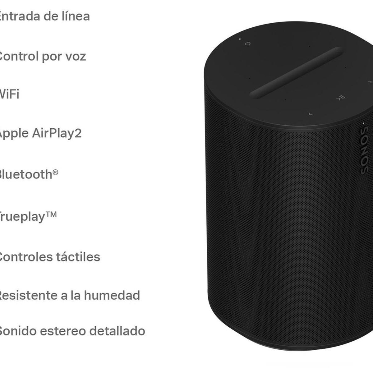 SONOS - PARLANTES SONOS ERA 100 CON WIFI Y BLUETOOTH NEGRO