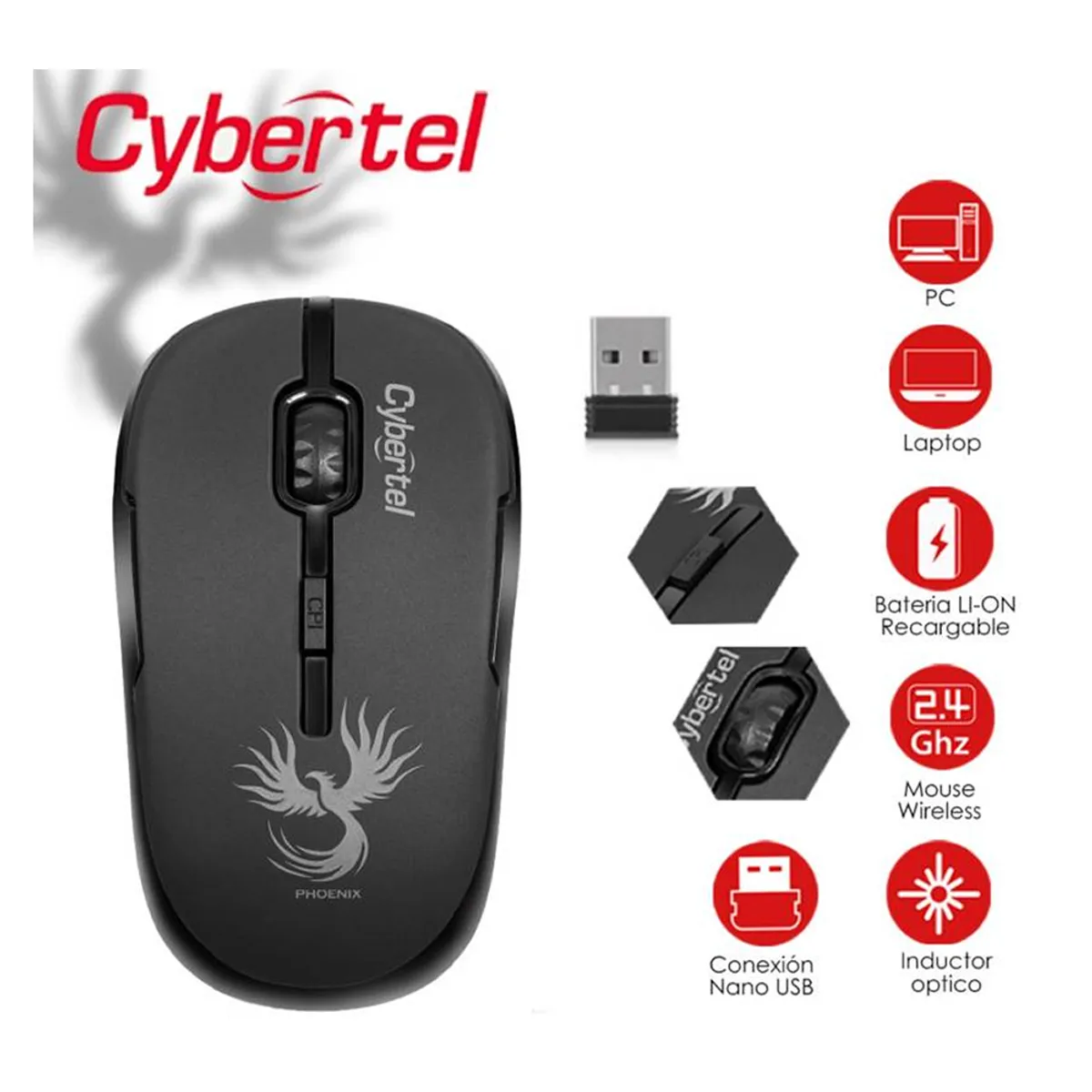 CYBERTEL - MOUSE CYBERTEL PHOENIX - CYB M700X