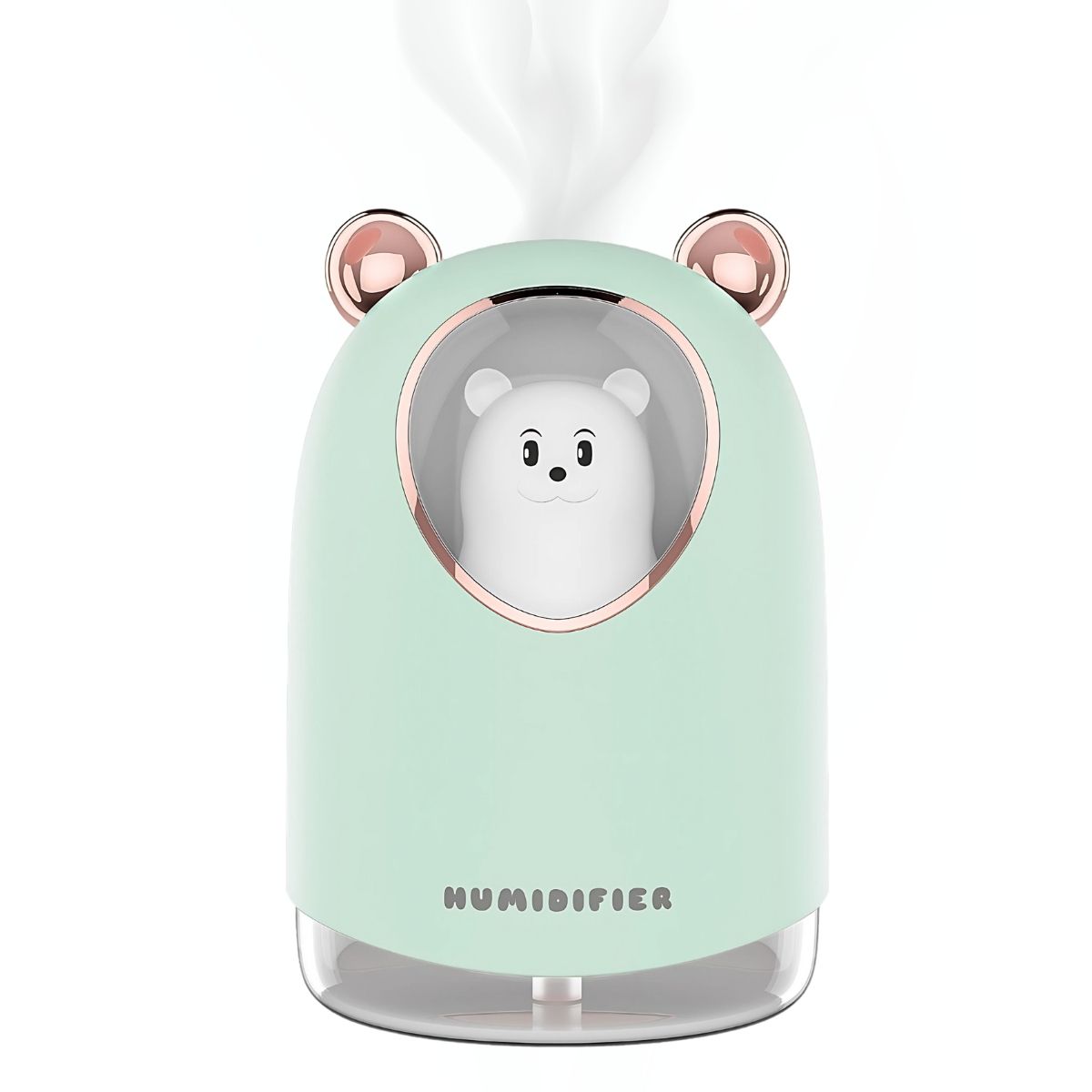 ELMEJORPRECIO - Humidificador Modelo Oso con Luz LED Verde
