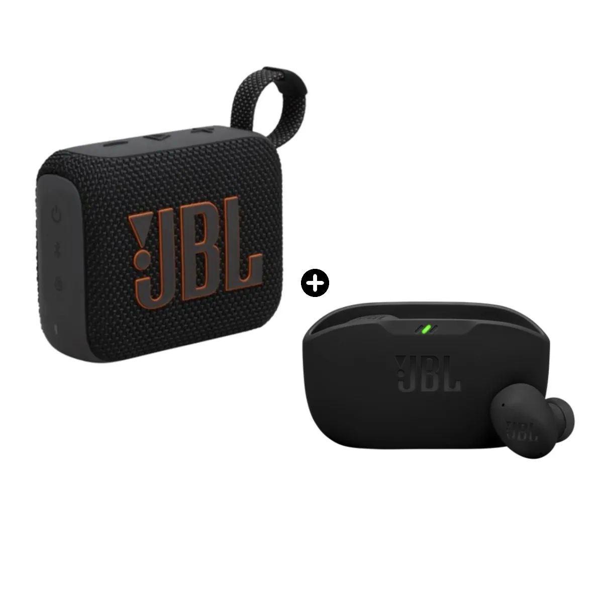 JBL - Audífonos JBL Wave Buds 2 BT Negro + Parlante JBL GO 4 Negro Bluetooth