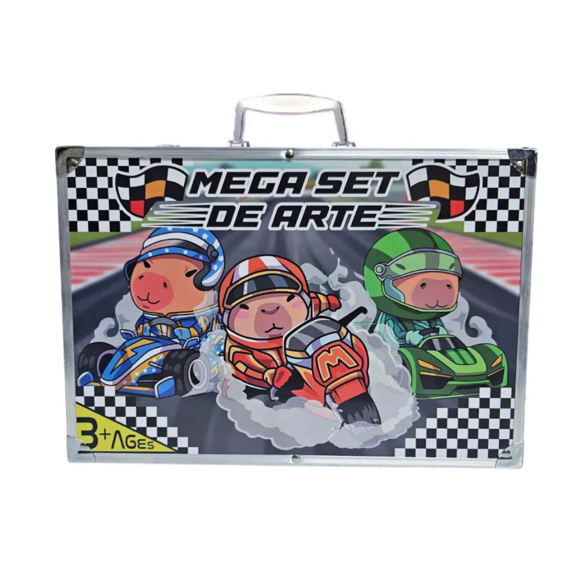 GENERICO - MALETIN MEGA SET DE ARTE 132 PZS CAPIBARAS RACING