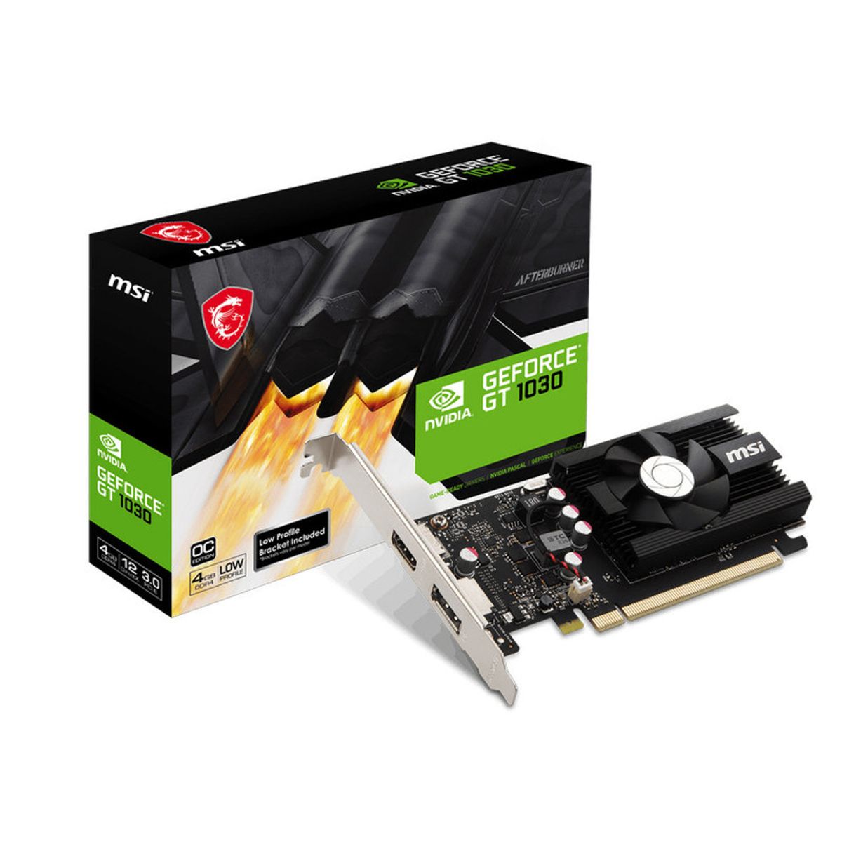 Msi - Tarjeta de Video MSI GT 1030 4GB DDR4 Low Profile OC