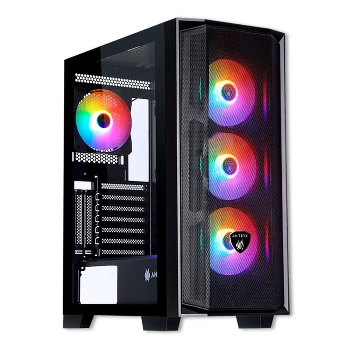 ANTRYX - Case Antryx RX-270 USB 30 con 4 Ventiladores RGB y Panel de Vidrio Templado