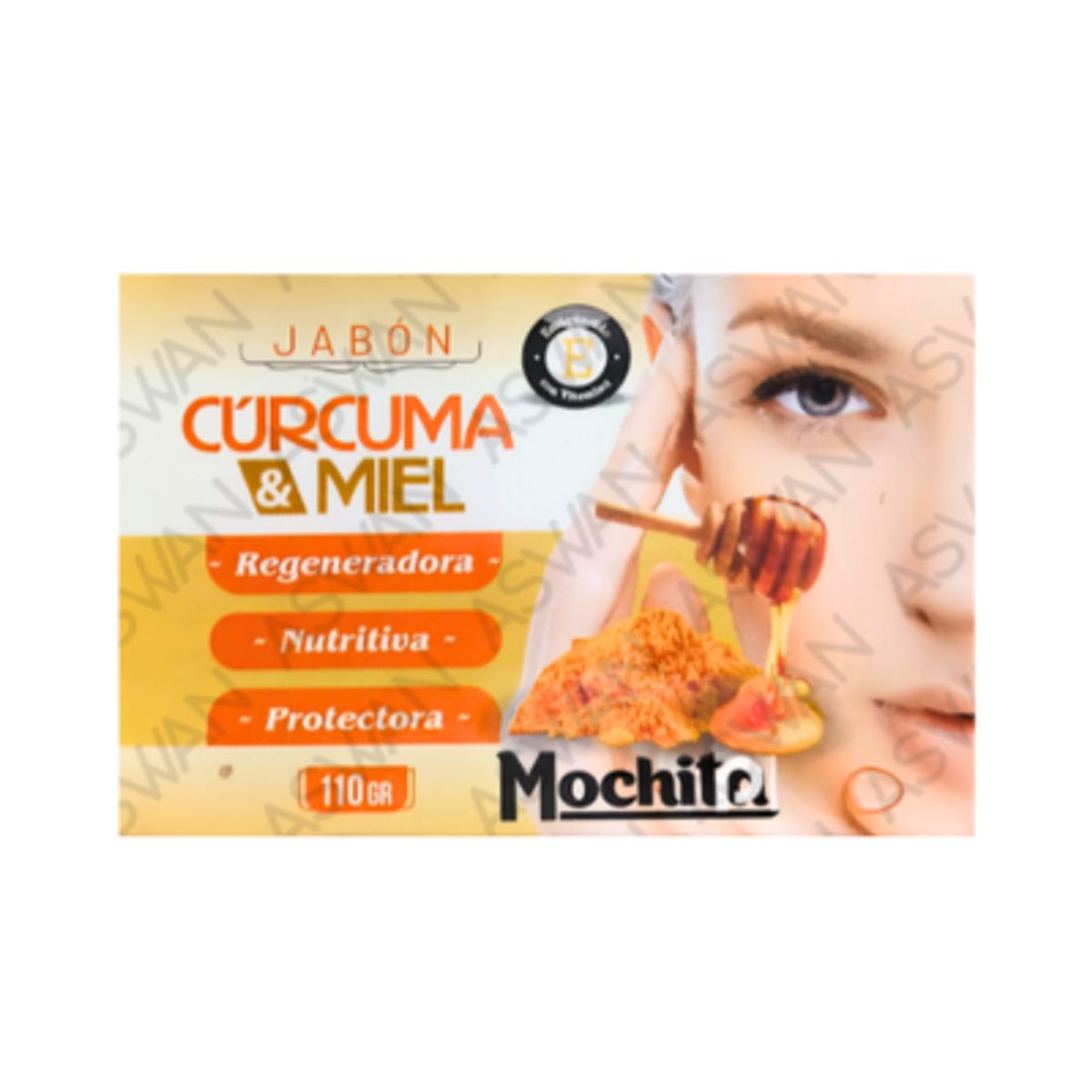 GENERICO - JABÓN DE CÚRCUMA Y MIEL 110G - MOCHITA