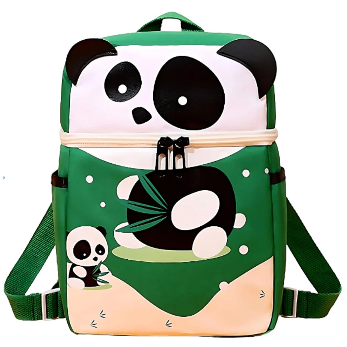 MINARI - Mochila para Niños Escolar Infantil Panda Verde 50M