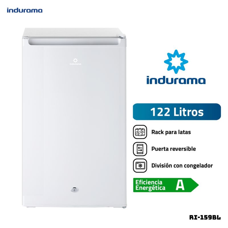 INDURAMA - FRIGOBAR INDURAMA 122 L BLANCO - RI-159BL