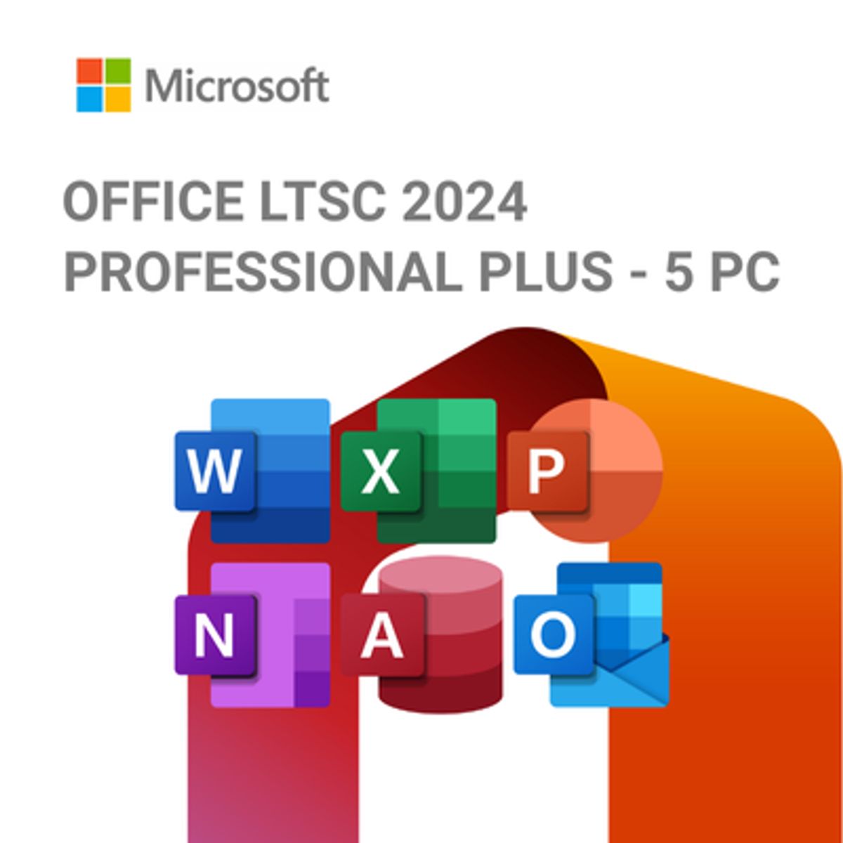 MICROSOFT - Microsoft Office 2024 LTSC Professional Plus para 5 PC