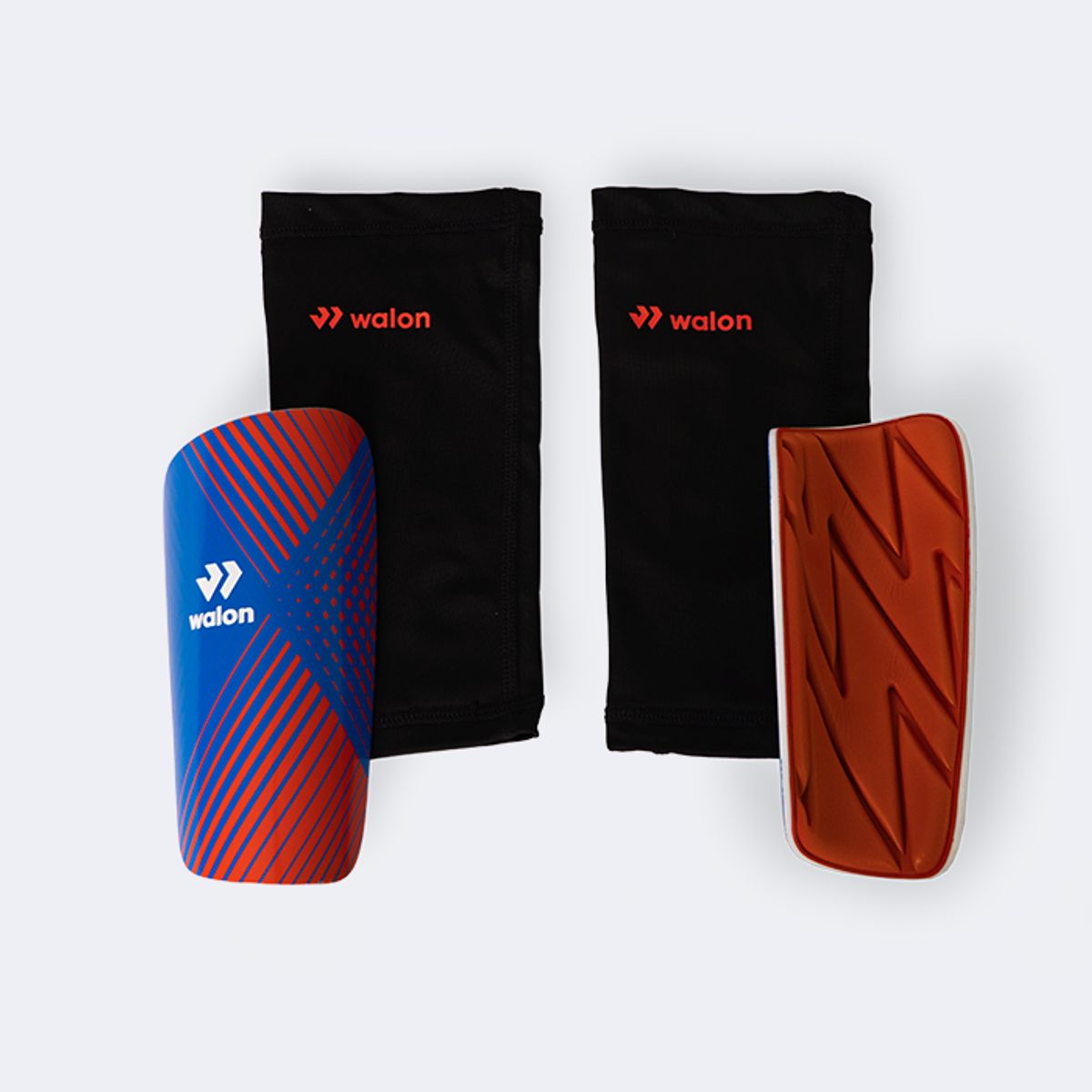 WALON - CANILLERA CON MEDIAS FUTBOL FLEX 9C AZULINO