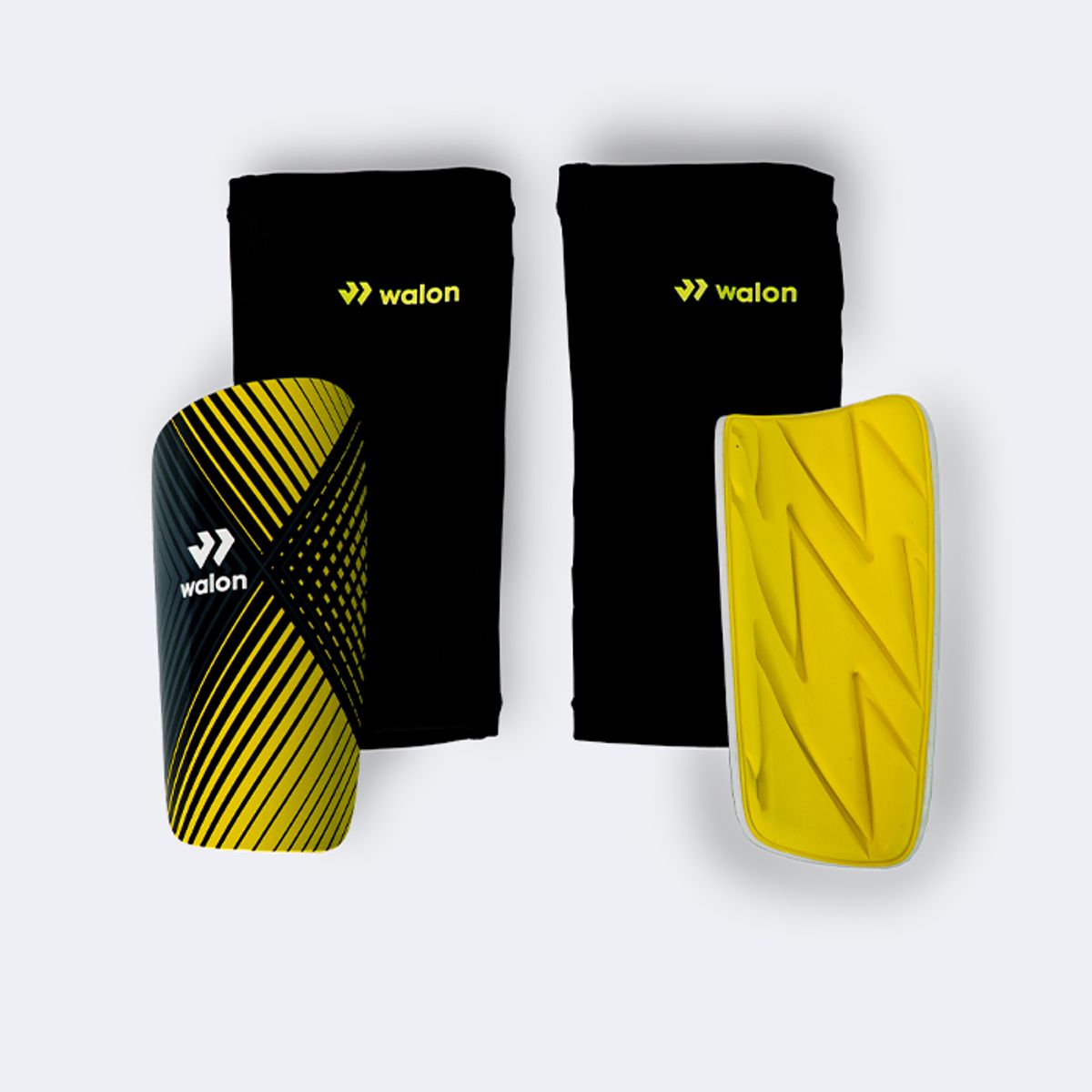 WALON - CANILLERA CON MEDIAS FUTBOL FLEX 9C VERDE FOSFORECENTE