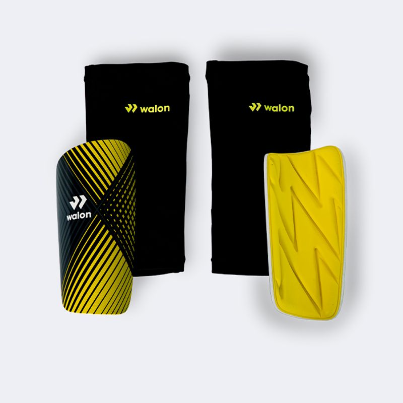 WALON - CANILLERA CON MEDIAS FUTBOL FLEX 9C VERDE FOSFORECENTE