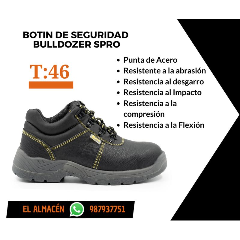 BOTIN DE SEGURIDAD BULLDOZER SPRO TALLA 46 GENERICO