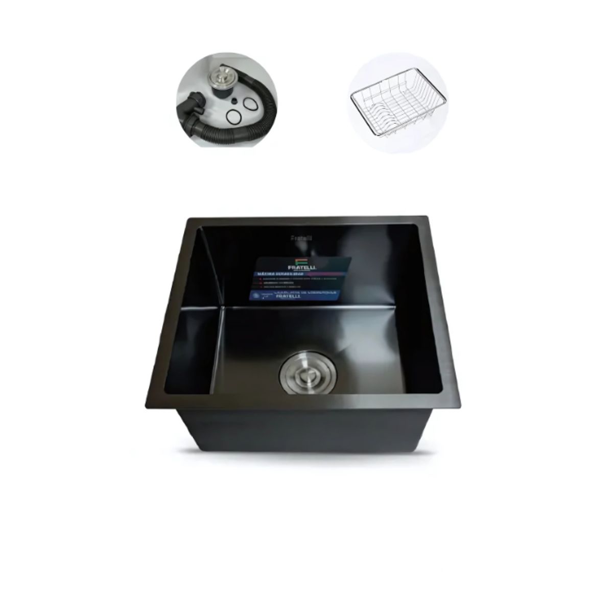 FRATELLI - LAVADERO DE COCINA ACERO INOXIDABLE NEGRO INF-4540B