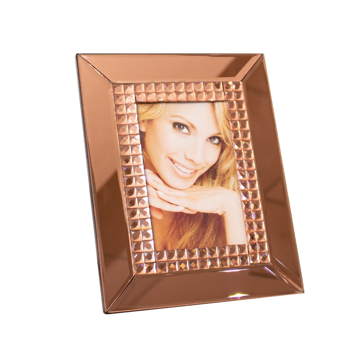 PANADECOR - Marco De Fotos Panadecor Cobre Con Detalle Decorativo 24Cm Espejado