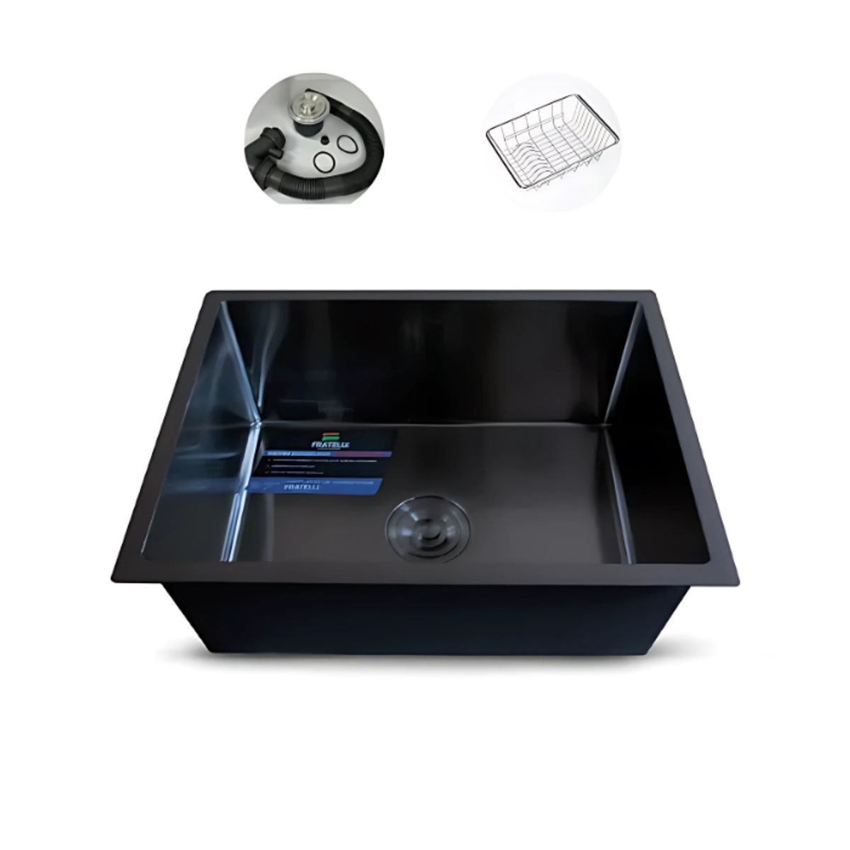 FRATELLI - LAVADERO DE COCINA ACERO NEGRO INF-5945B