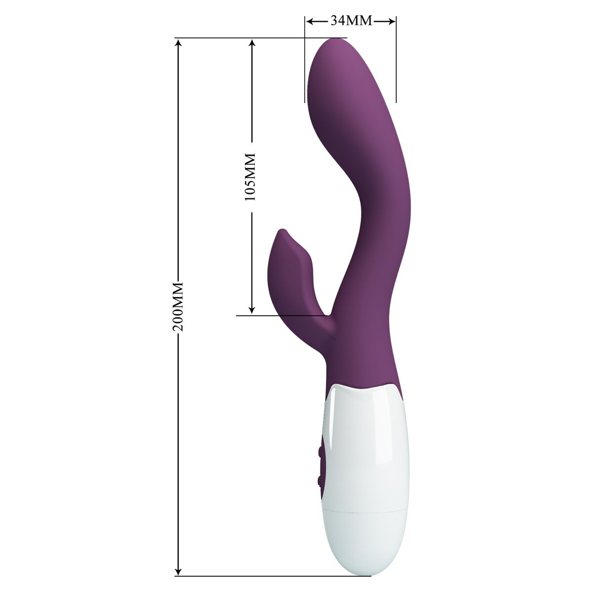 PRETTY LOVE - Vibrador Sexual Femenino Rabbit Brighty 30 Funciones Silicona Morado