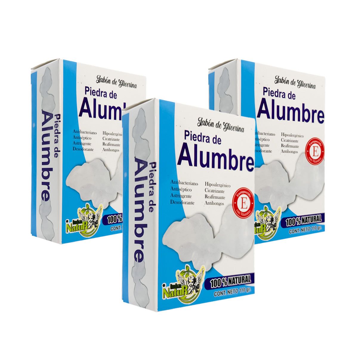 GENERICO - Jabón De Glicerina Piedra De Alumbre 110Gr 3 Und