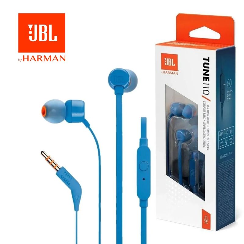 JBL - AUDIFONOS JBL TUNE 110 3.5 mm - AZUL