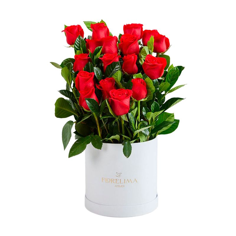 GENERICO - Box Cómplices - 16 Rosas Rojas y follaje