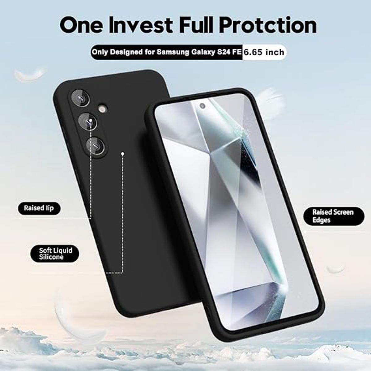 GENERICO - Case Protector para Samsung S24 FE Silicona Negro