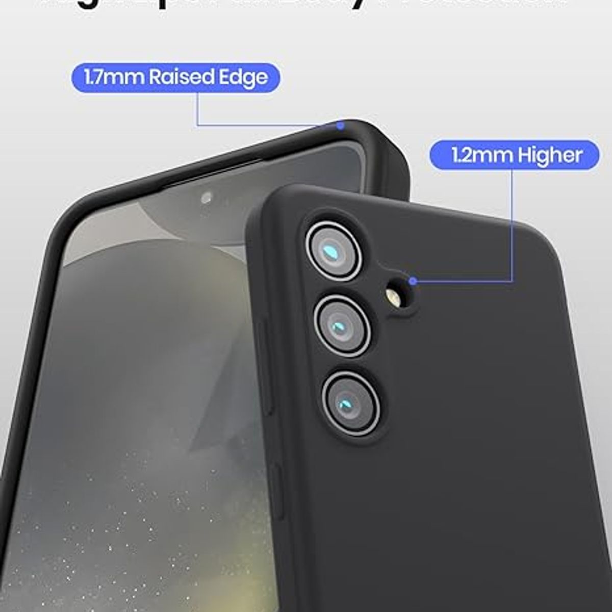 GENERICO - Case Protector para Samsung S24 PLUS Silicona Negro