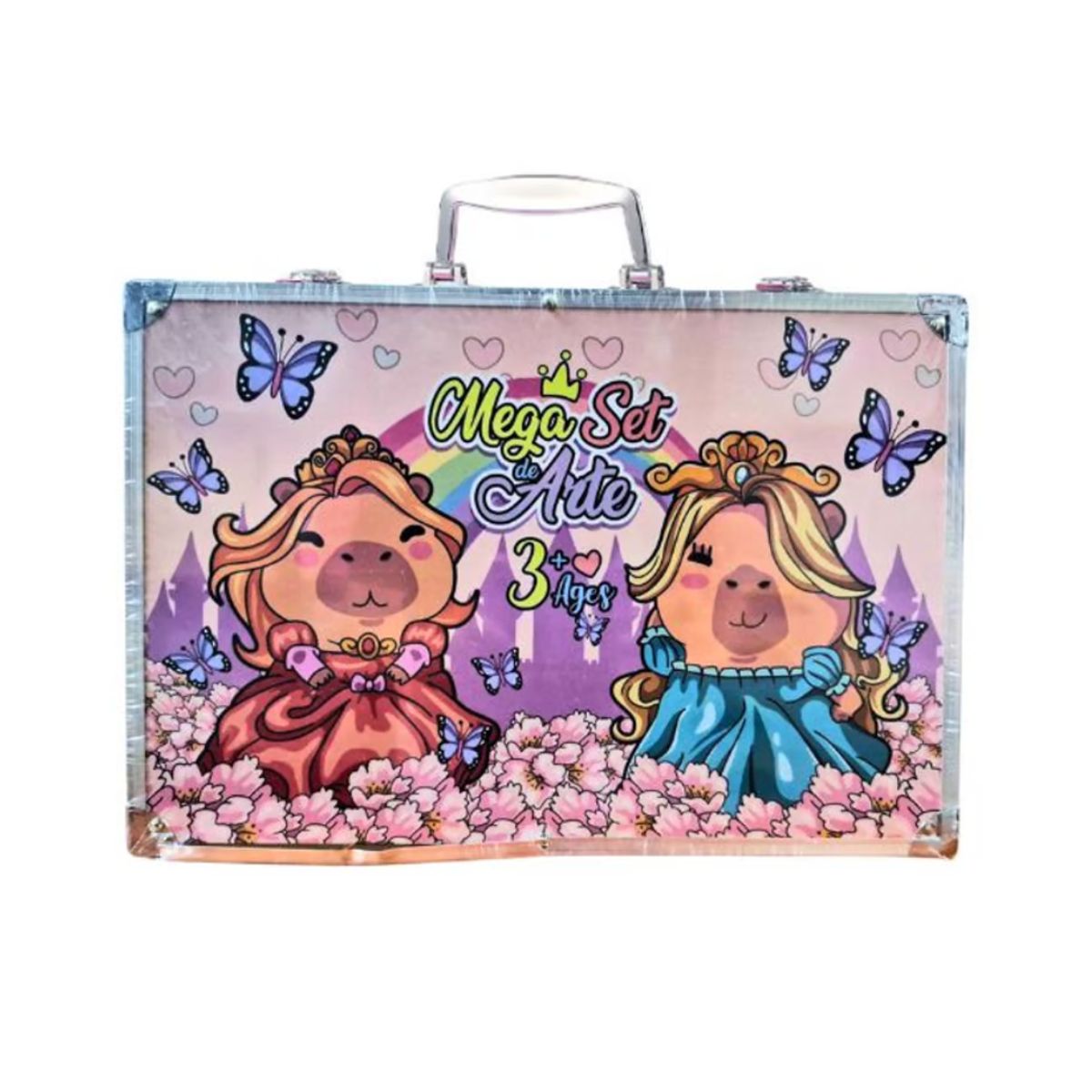 GENERICO - MALETIN MEGA SET DE ARTE 132 PZS CAPIBARAS PRINCESAS