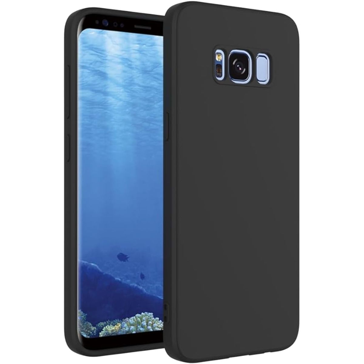 GENERICO - Case Protector para Samsung S8 PLUS Silicona Negro