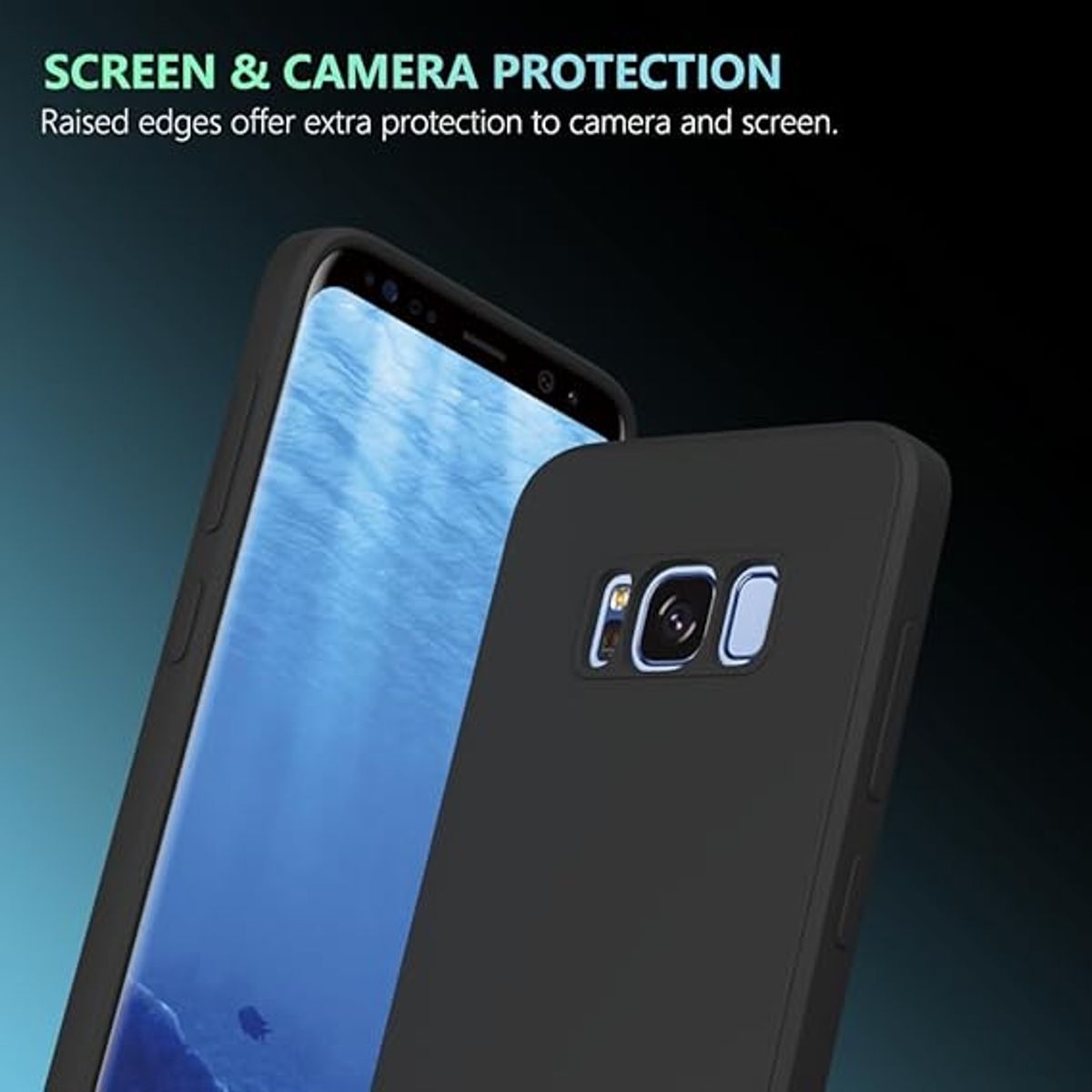 GENERICO - Case Protector para Samsung S8 PLUS Silicona Negro