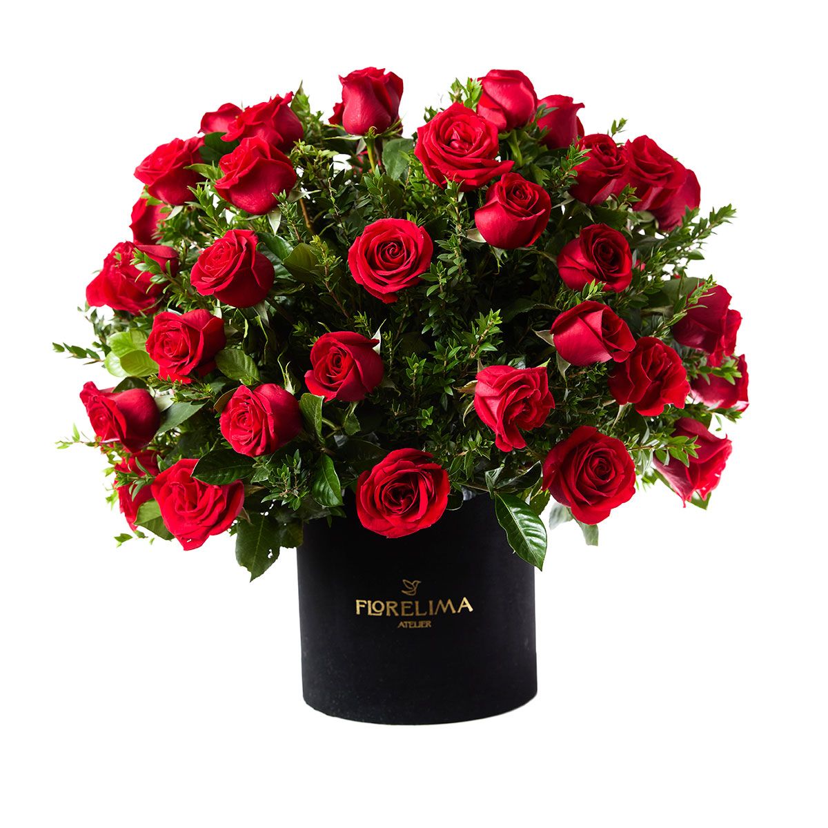 GENERICO - Arreglo en Box con 50 Rosas Rojas