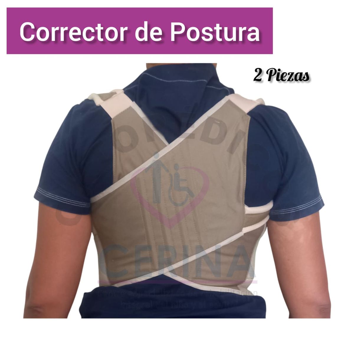 GENERICO - Faja para Postura 2 Piezas Talla S