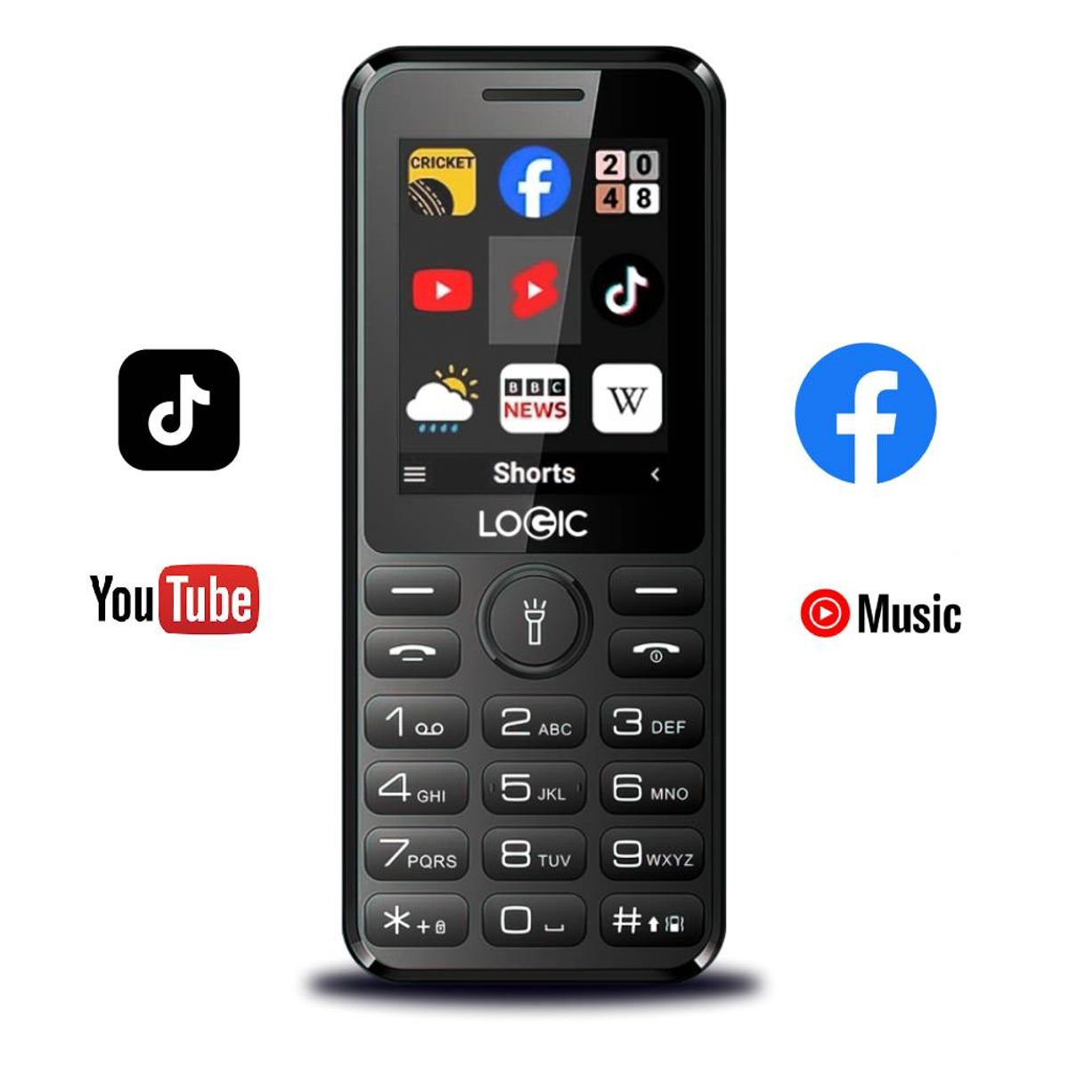 LOGIC - Logic C10L 4G Cloud Phone Celular Básico que Te Conecta a Tus Redes Sociales Favoritas